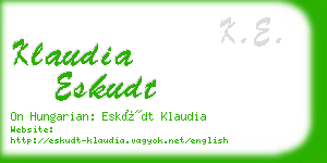 klaudia eskudt business card